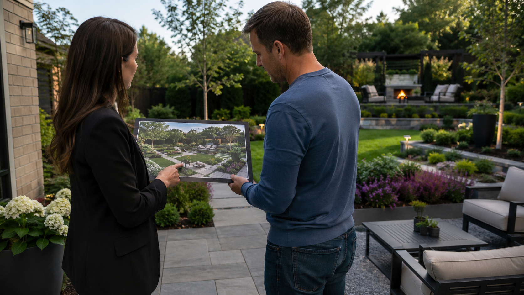 Landscape design visualization preview