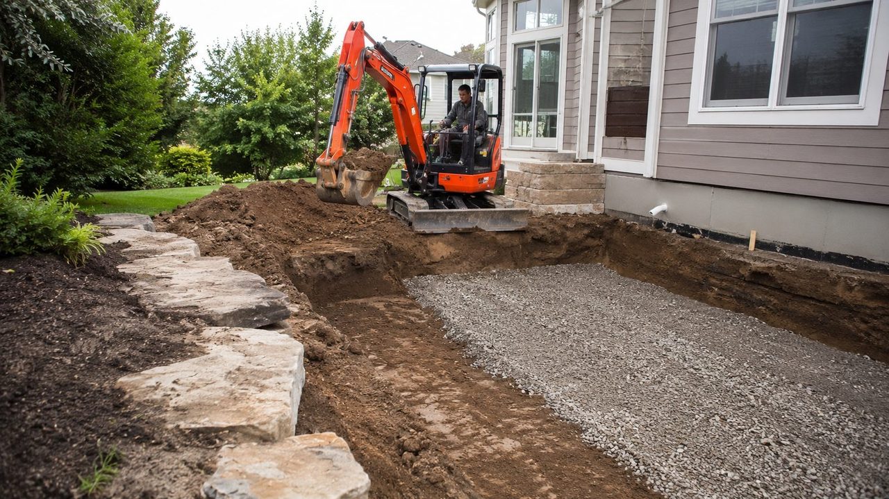 Hardscape excavation