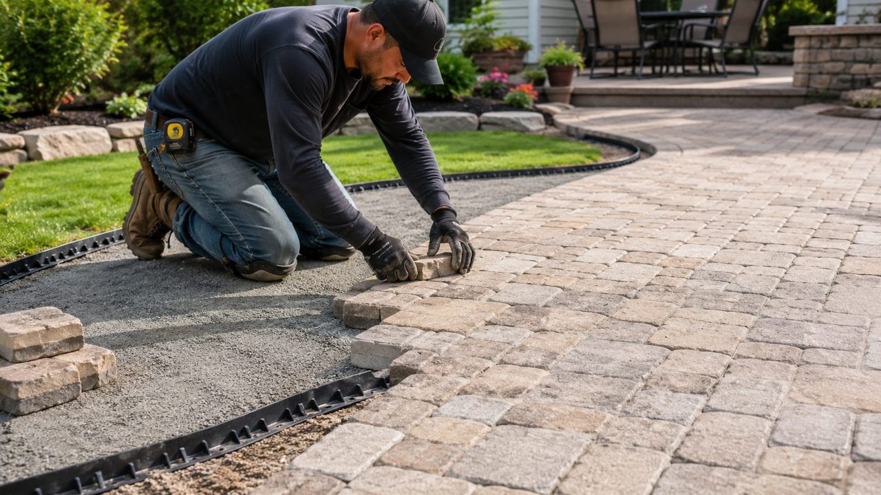 Installing interlock pavers